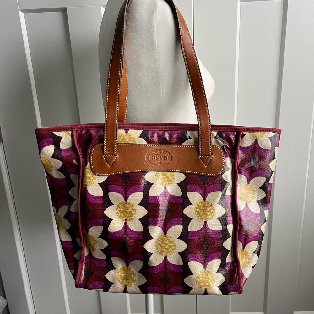 Fossil Waxed Canvas Bag - image 1